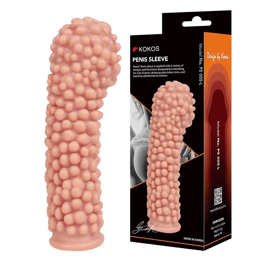 Насадка Penis Sleeve телесная TPE KOKOS PS-005-L