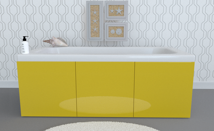 Экран под ванну откидной TR-6-031 желтый глянец