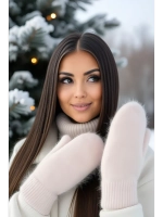 Варежки зимние теплые пушистые ангора