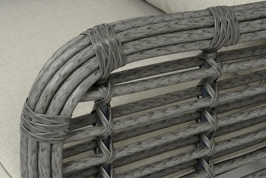 "Ницца" кресло из искусственного ротанга, цвет серый