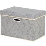 Кофр д/хранен, с крыш, склад, 45х30х30 см, сер, Розы, Y3-588