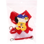 Шлейка с поводком для мелких пород собак и кошек «LAPUSIK», цвет красный, размер M