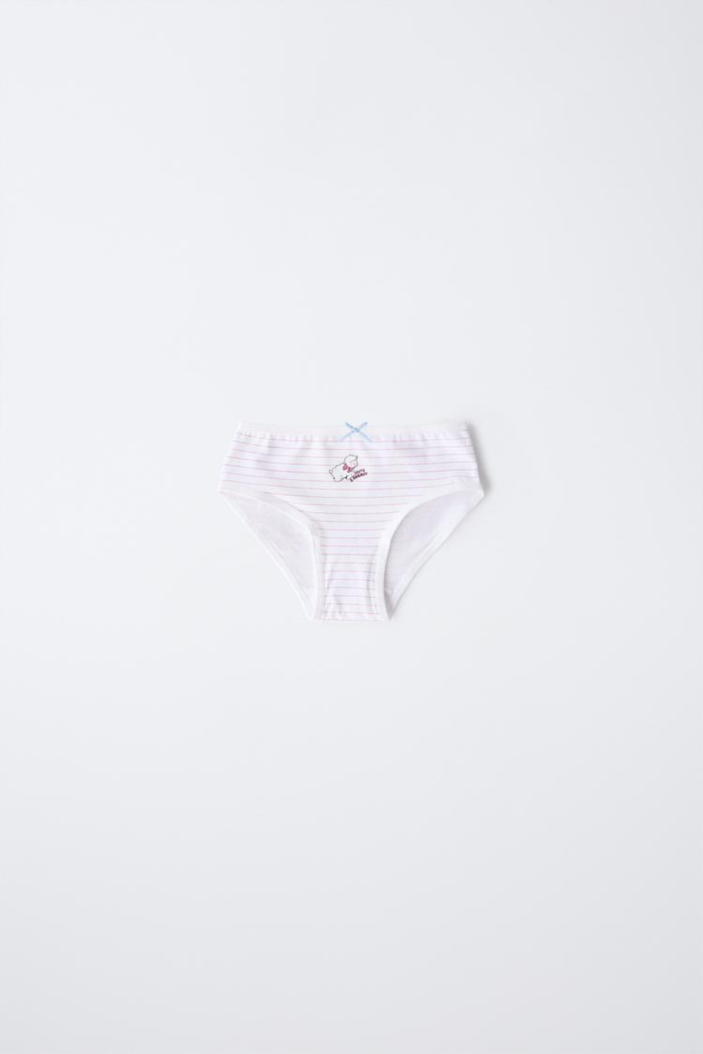 ZARA НАБОР ИЗ ШЕСТИ ТРУСОВ С ОВЕЧКАМИ, РОЗОВЫЙ