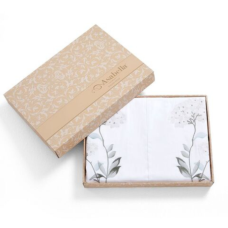 Постельное белье 2 спальное евро Asabella 2259-6 с вышивкой