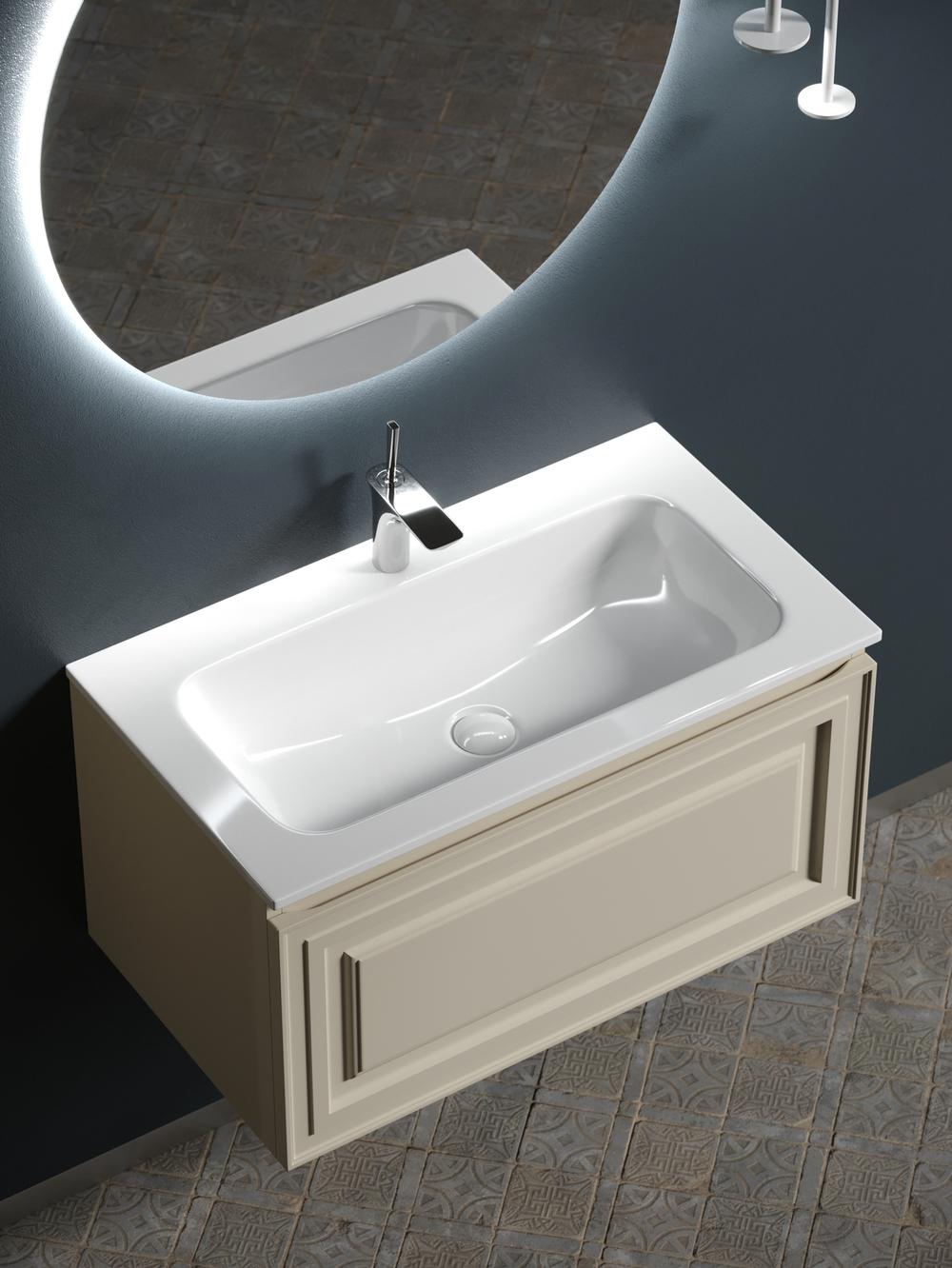 Тумба с раковиной Sancos Very 80 см VR80CE beige soft