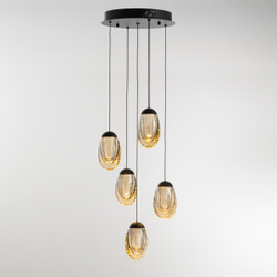 Подвесной светильник MD25090022-5A matt black/champagne