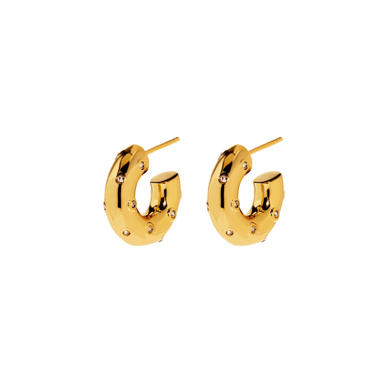 Серьги Dainty Donut Earrings – Plain Gold
