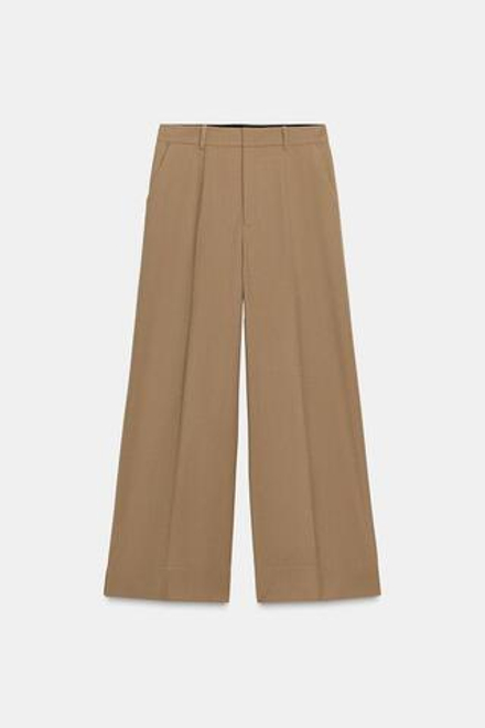 ZARA ШИРОКИЕ БРЮКИ — ZW COLLECTION, ШИРОКИЕ БРЮКИ — ZW COLLECTION, КАРАМЕЛЬНЫЙ
