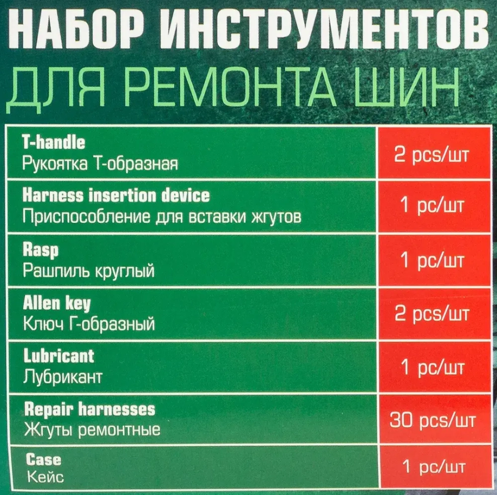 Набор для ремонта покрышек колес RockFORCE RF-STK-33