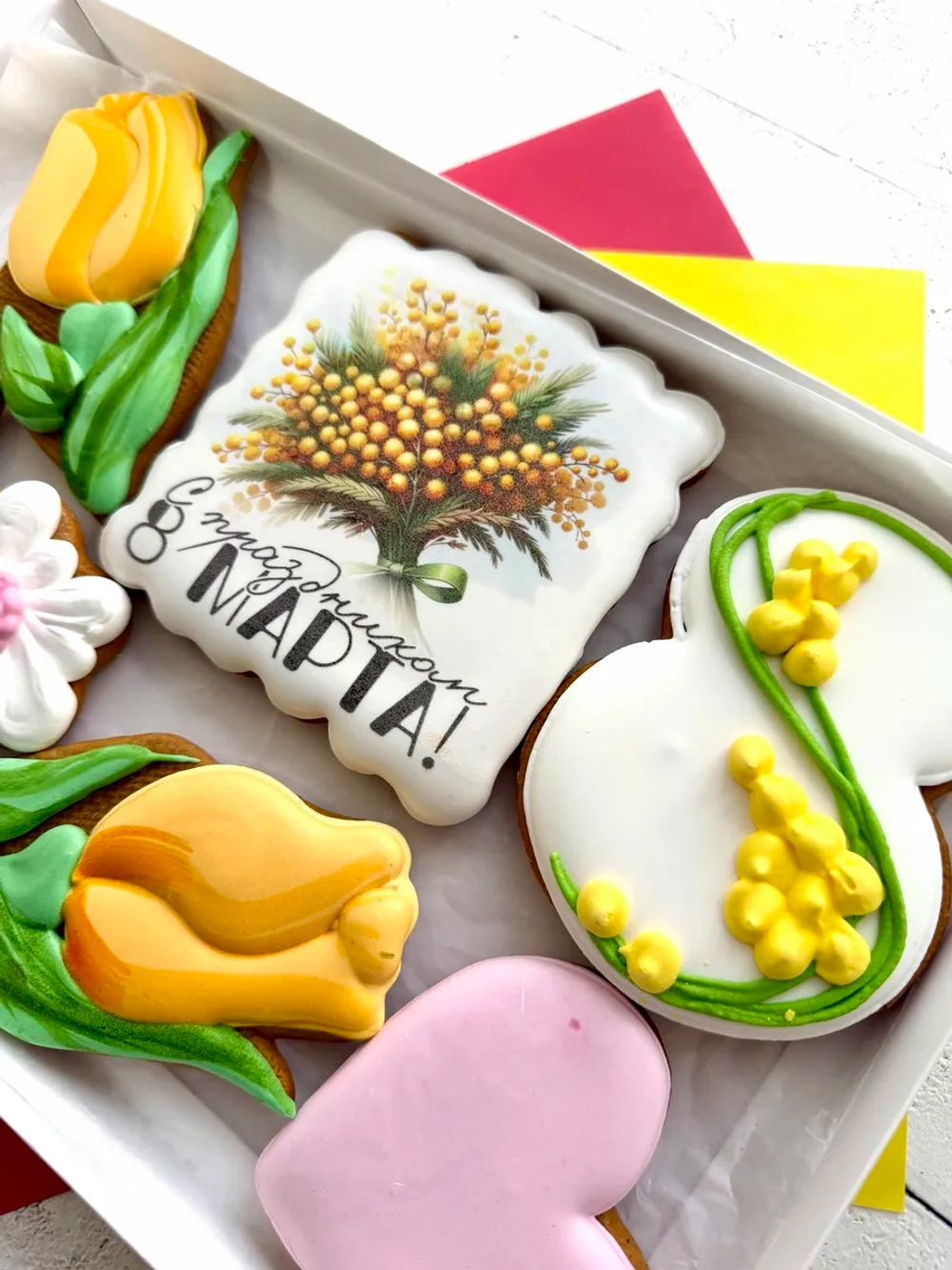 Набор имбирных пряников на 8 марта, вкусный подарок