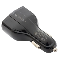 Автомобильное зарядное устройство FY-206 (12V-24V, USB 2/TYPE-C:5V-Max 2.4A, QC3.0: 5V/3A,9V/2A,12V/1.5A) KING FY-206