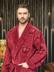 Халат мужской RICHARD без капюшона Бордовый POLENS Турция