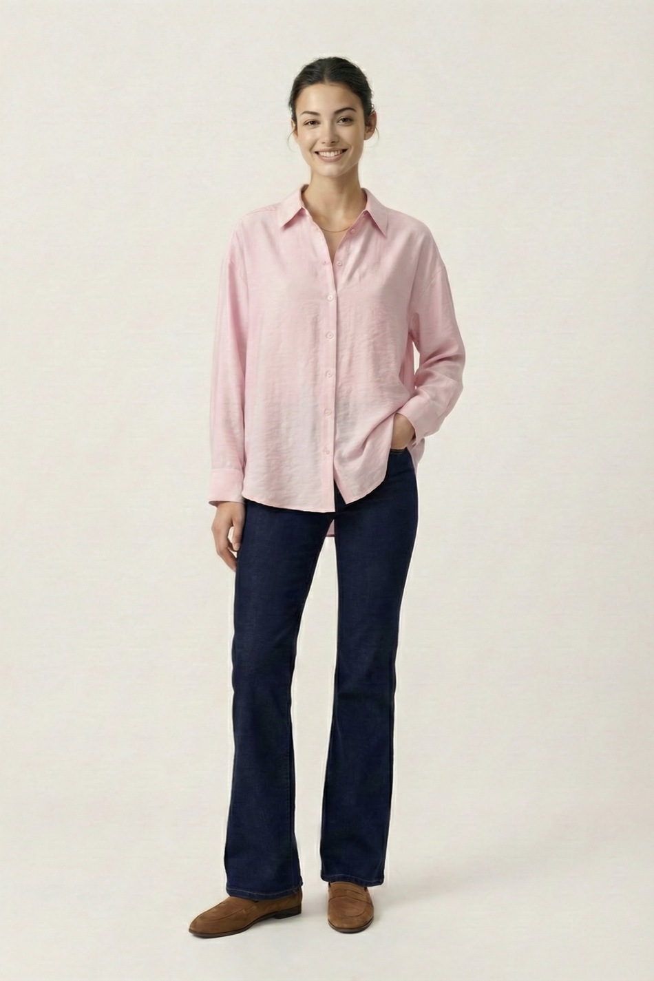 Рубашка оверсайз из вискозы