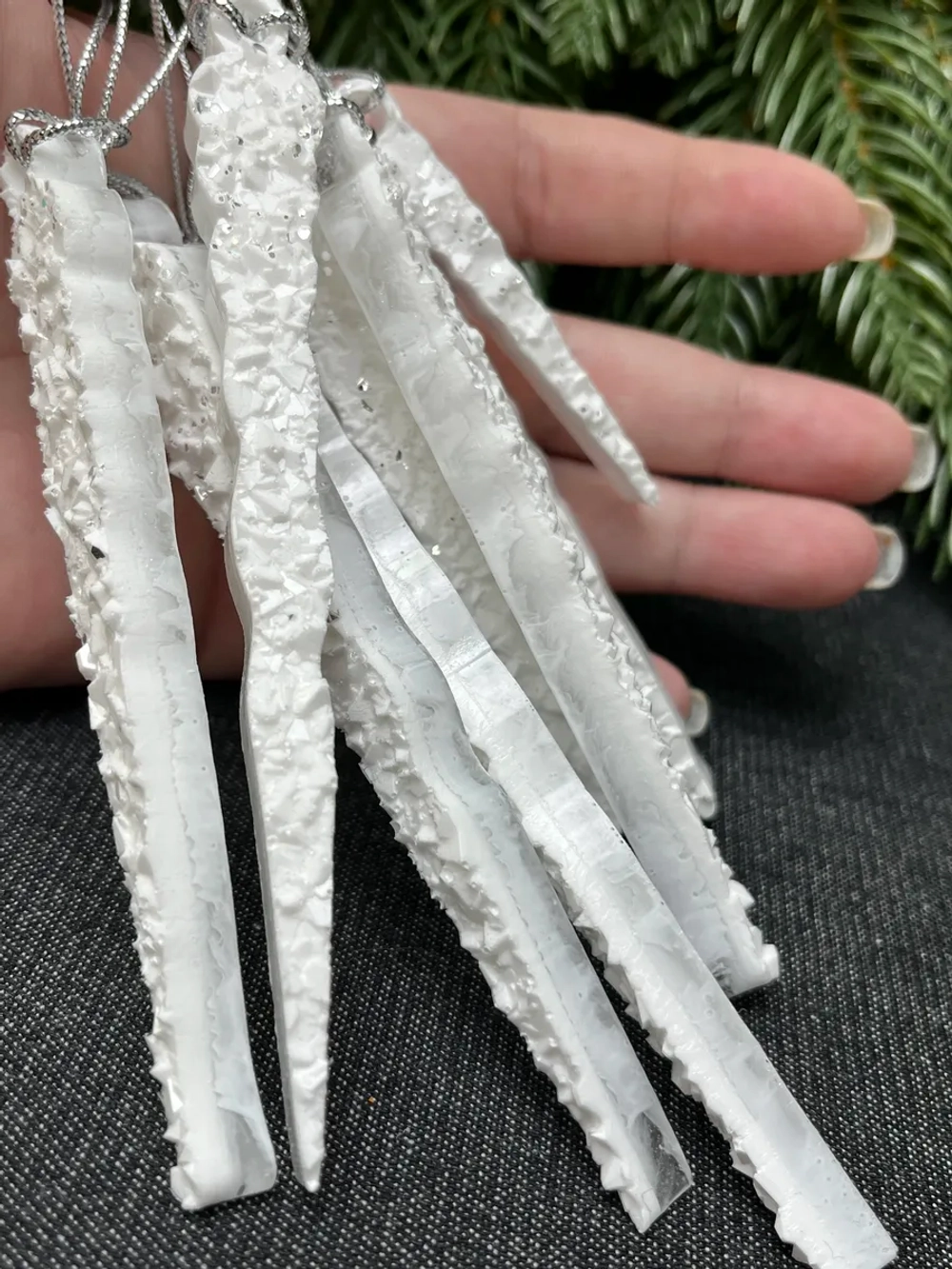 Набор елочных игрушек Сосульки 9 шт