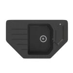 Мойка ML-GMS17 СТАНДАРТ угловая с крылом, черный (308), 780*485*190мм