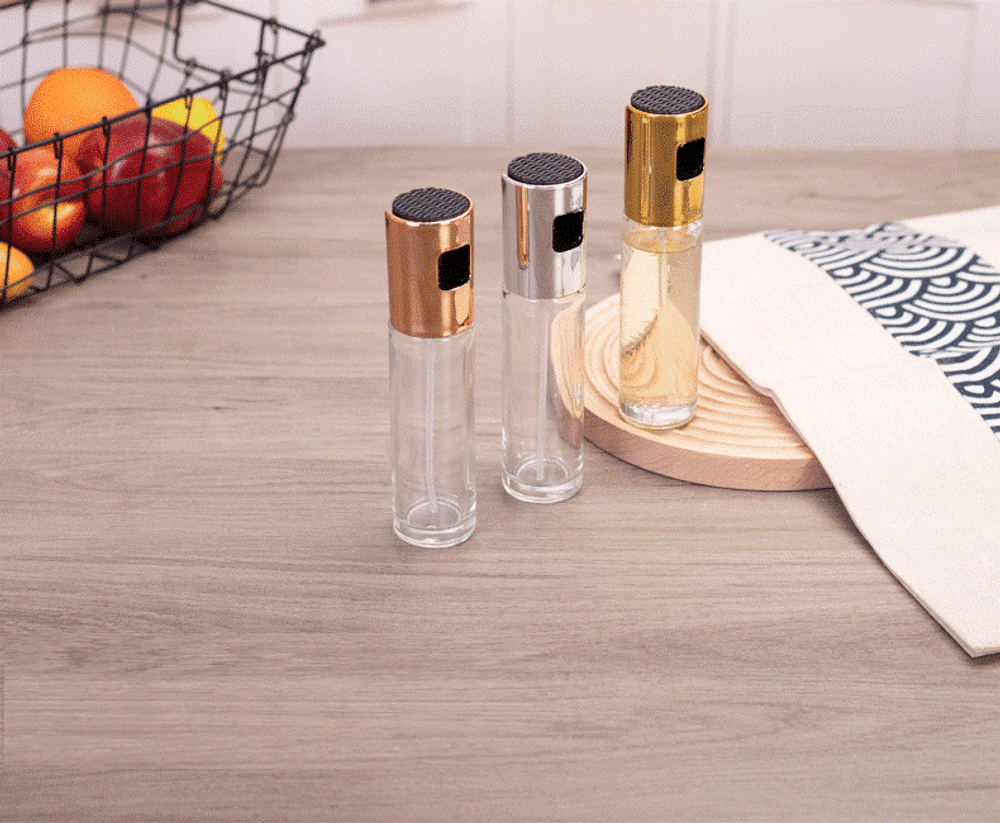 Дозатор для масла с распылителем, 100 мл, золото