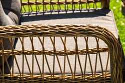 "Эспрессо–150 C" обеденная группа плетеная, цвет соломенный