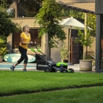 Аккумуляторная газонокосилка Greenworks GD40LM46SPK8 40В (1 x 8 Ач, Быстрое ЗУ) нож 46 см, 2506807U8F