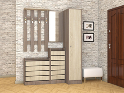 Прихожая Ямайка. Комплект 3, ясень шимо