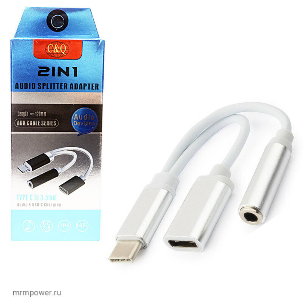 Переходник TYPE C x Audio/Charging C&Q CQ004
