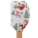 Лопатка силиконовая «Новогодняя» 28,5*6,5см, микс рисунков