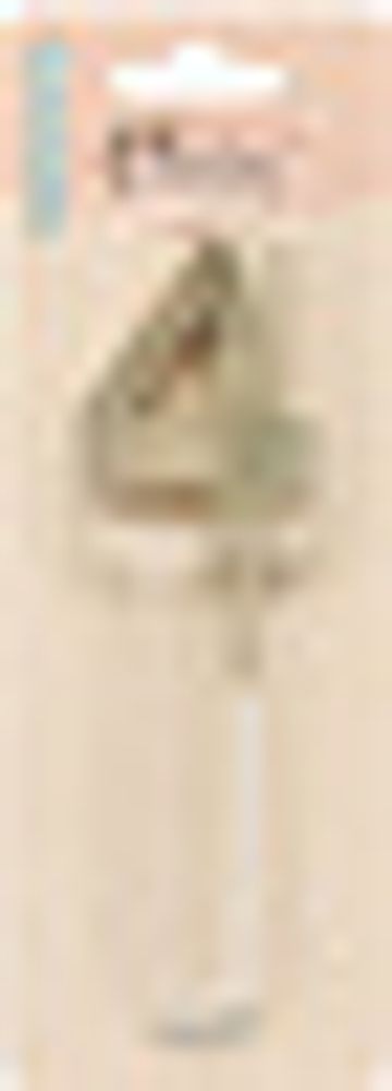 Свеча - цифра "Грани золото белое, металлик 4", с держателем, 3,5*5 + 7 см