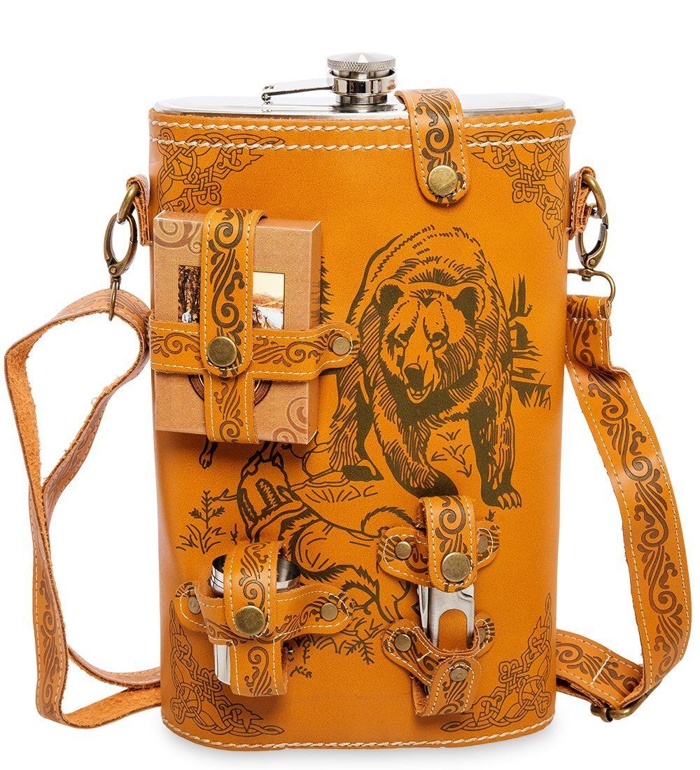 GT-07 Подарочный набор фляжка 1,75 л «Медведь»