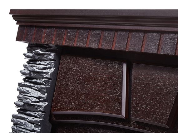 Портал Firelight Porto 25 камень черный, шпон венге купить в Москве и Московской области по низкой цене с доставкой по России — (4) Портал Firelight Porto 25 камень черный, шпон венге — (4)