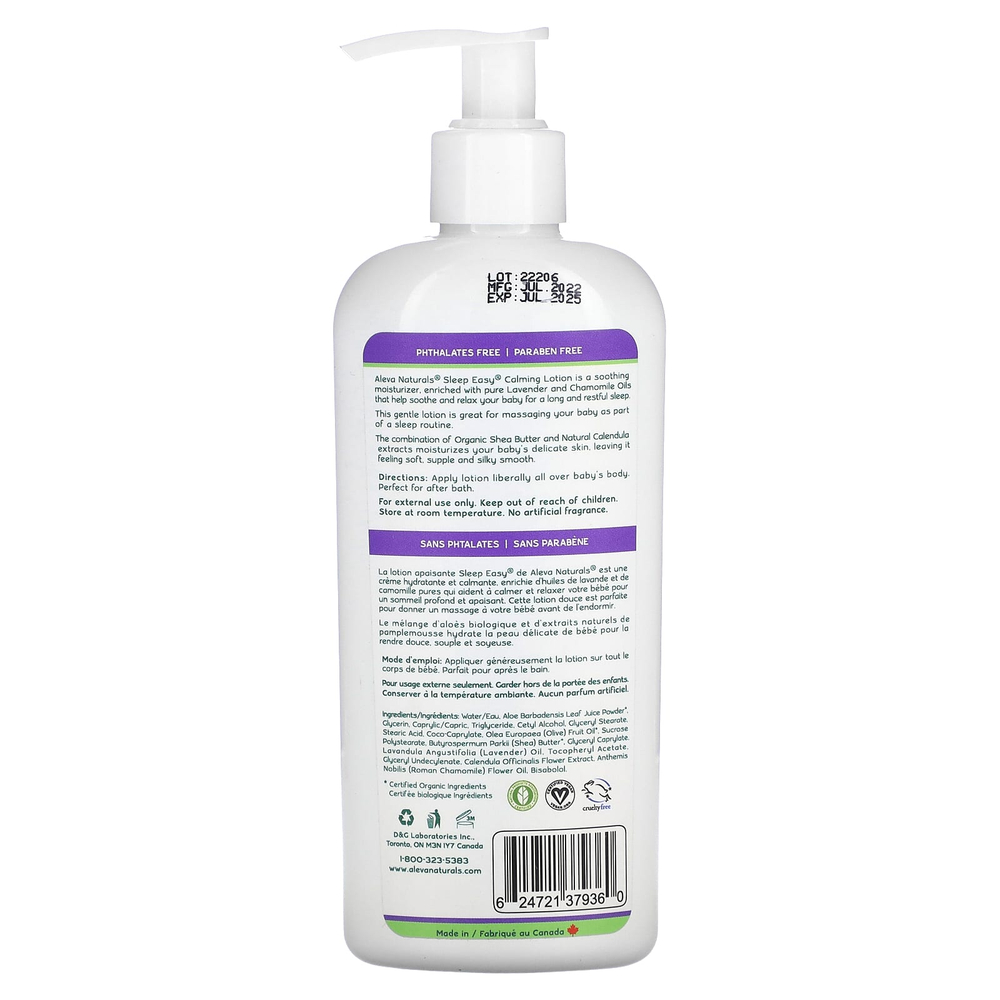 Aleva Naturals, Успокаивающий лосьон Sleep Easy, 240 мл (8 жидк. унц.)