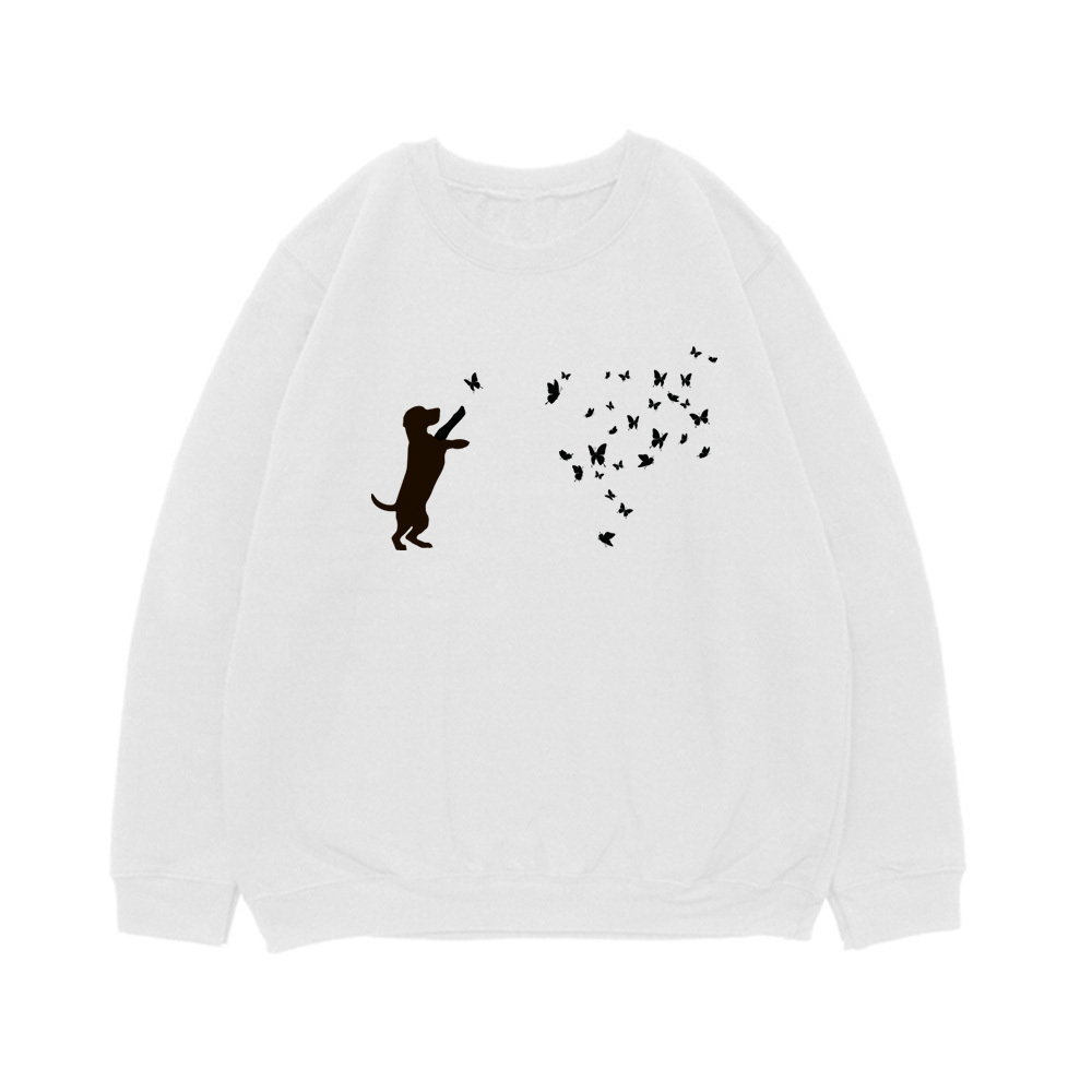 Свитшот "Бигль и бабочки"