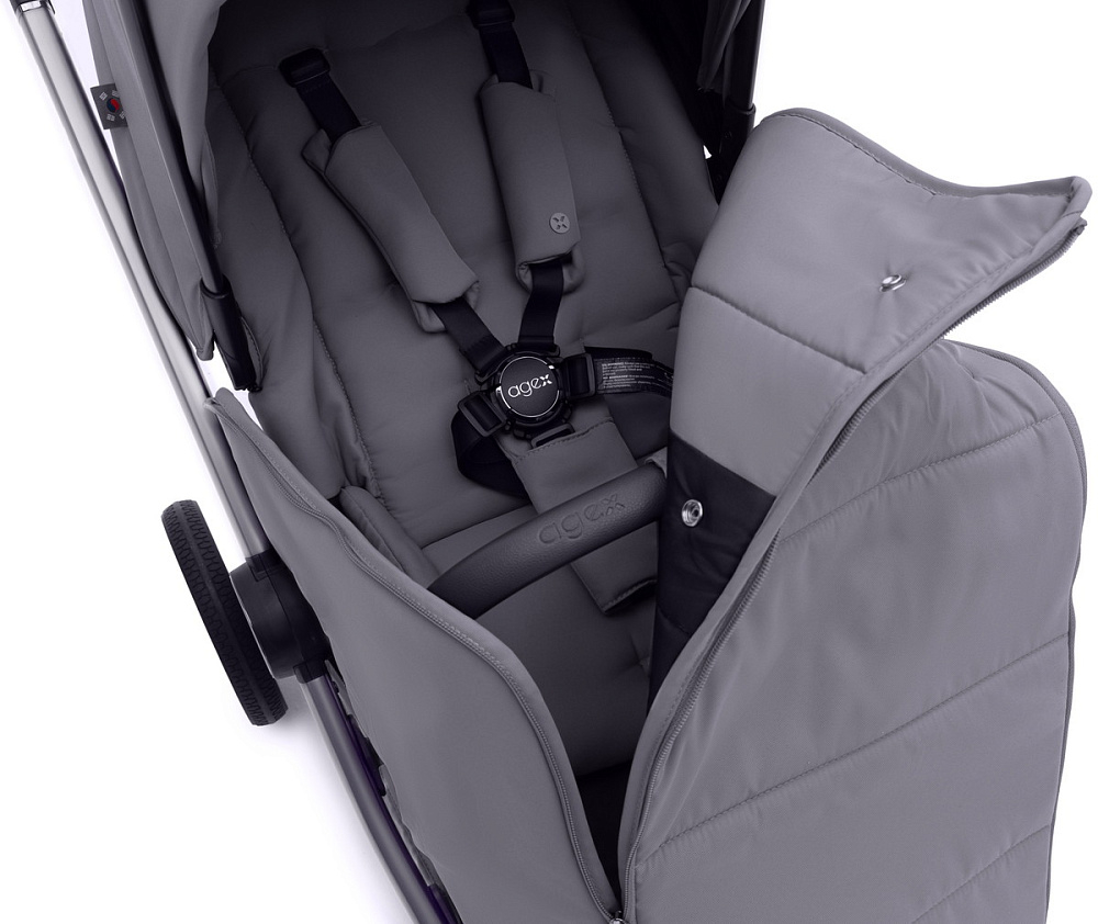 Коляска Agex Prima Pro 3 в 1 с автокреслом i-Safe Grey APS214 Sora серый
