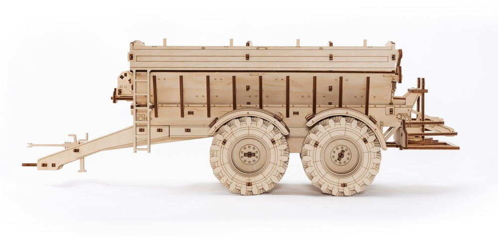Конструктор деревянный 3D EWA Прицеп к трактору Кировец К-7М