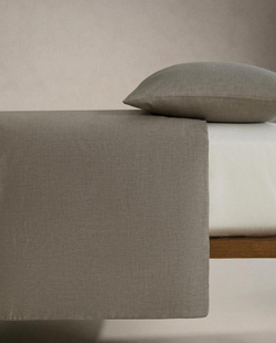 ZARA HOME ОДНОТОННЫЙ ПОДОДЕЯЛЬНИК, СЕРЫЙ