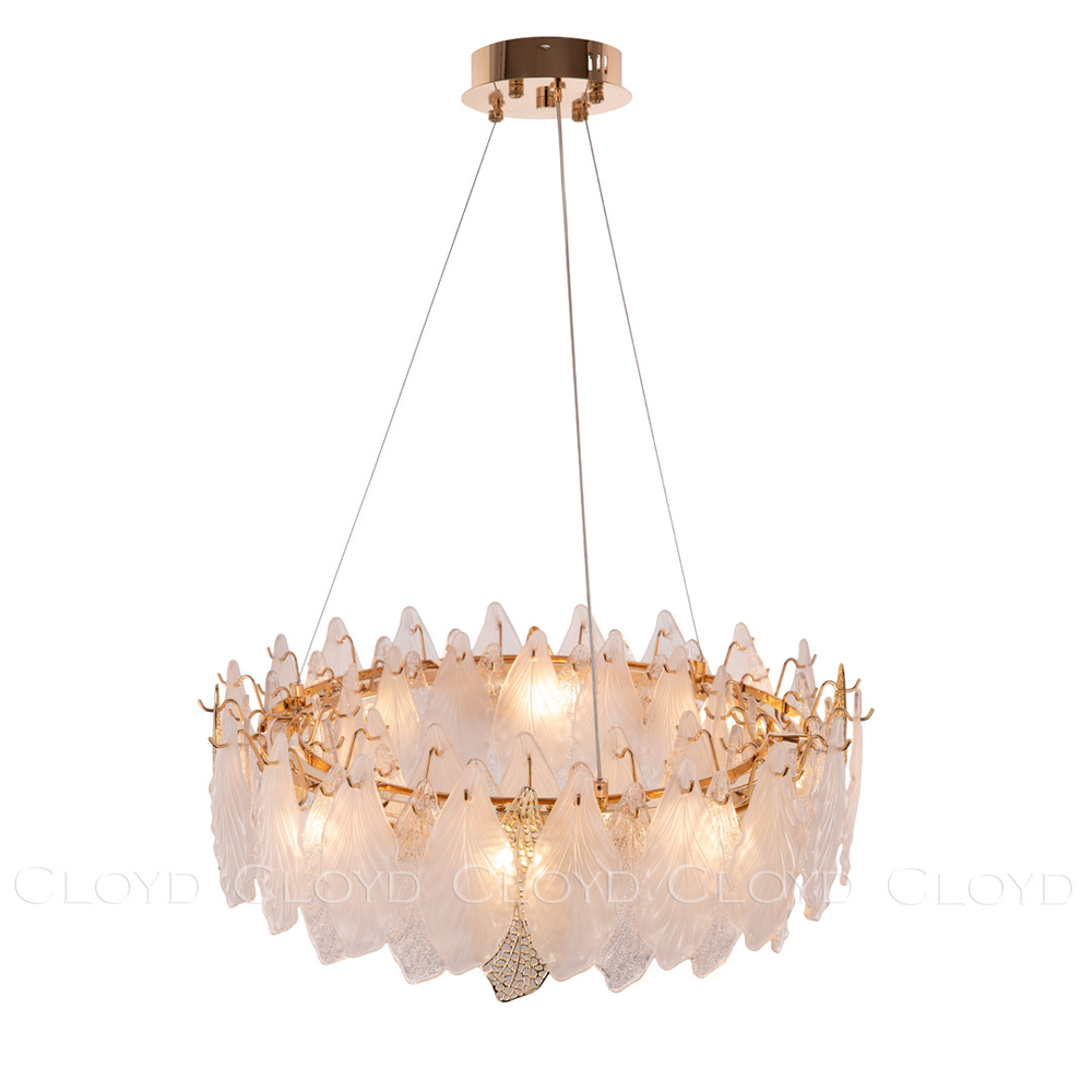 Люстра Cloyd SENEGAL-B C8 / Ø60 см - с золотыми листьями - золото (арт.10434)