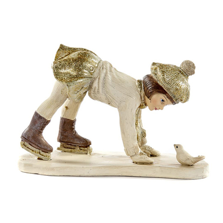 Декоративная фигура "Девочка и голубь"