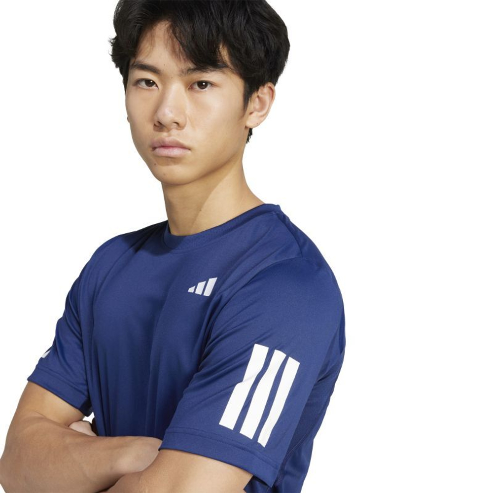 Мужская теннисная футболка Adidas Club 3-Stripes - небесный