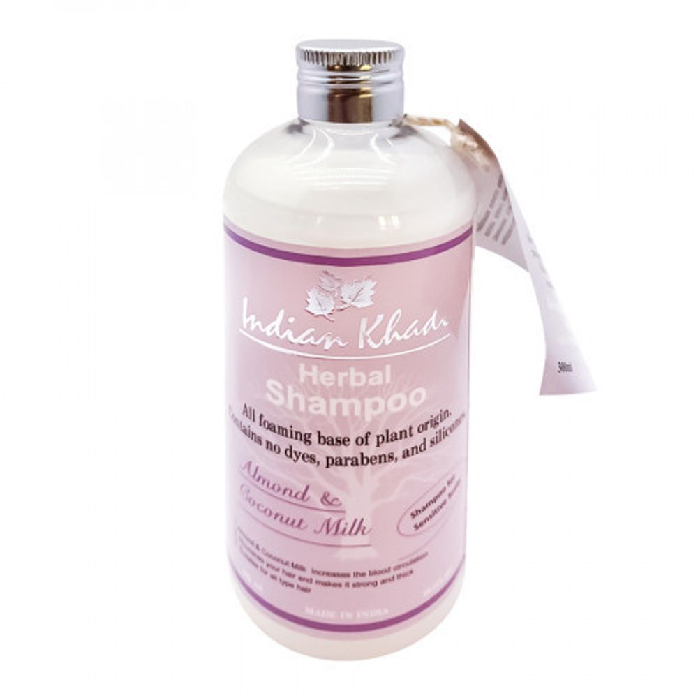 Indian Khadi шампунь для волос Almond &amp; Coconut Milk для чувствительной кожи головы 300 мл
