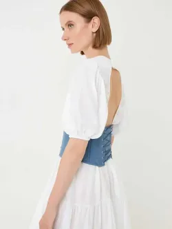 Джинсовый аксессуарный корсет