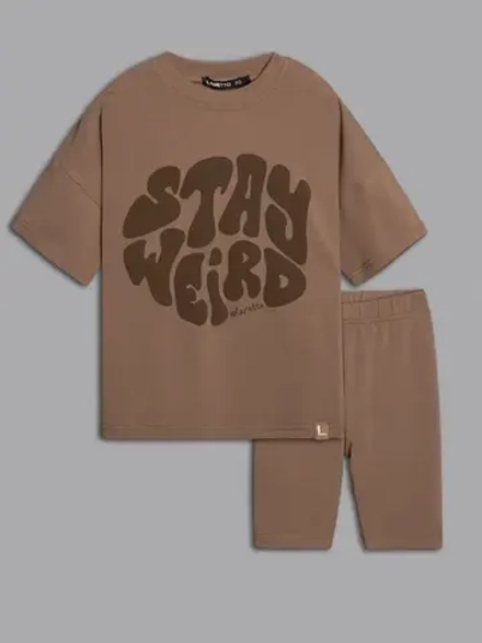 Летний костюм для девочки с велосипедками