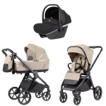 Коляска 3 в 1 Carrello Omega Plus CRL-6540 и автокресло Nova DK791 Grey Line Solar Beige