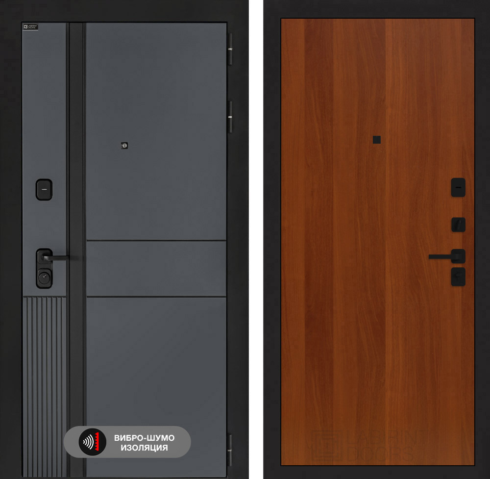 Входная дверь Лабиринт EVOLAB - 05 Итальянский орех