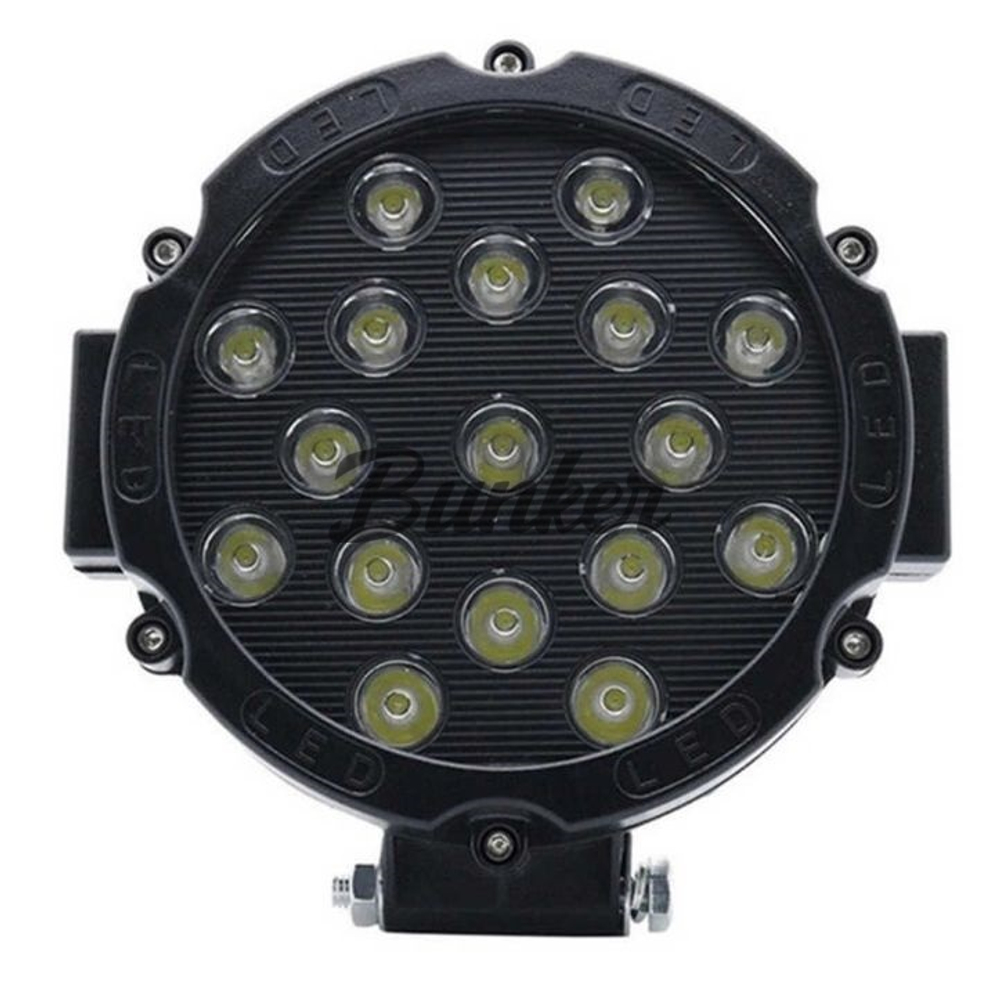 Светодиодная фара круглая 12/24V Диам. - 175мм 30W 17 чипов G0239