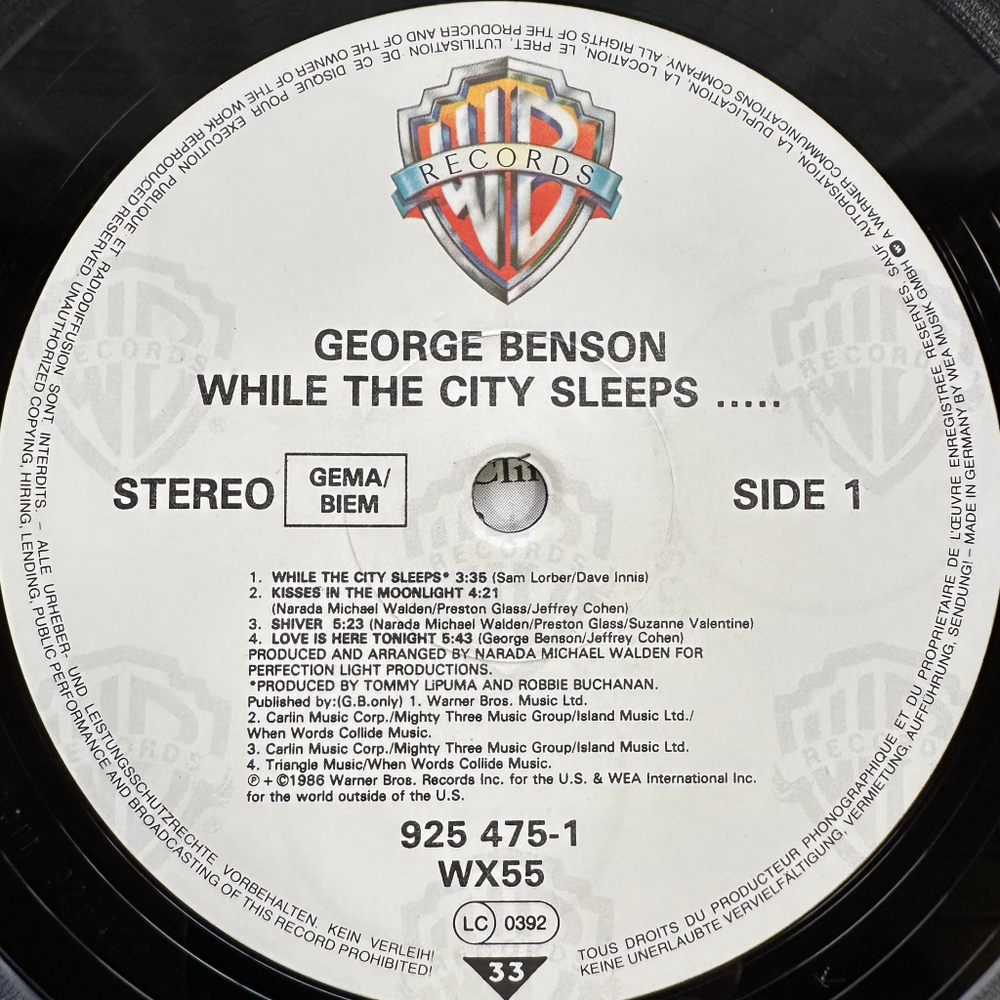 George Benson - While The City Sleeps (Европа 1986г.)