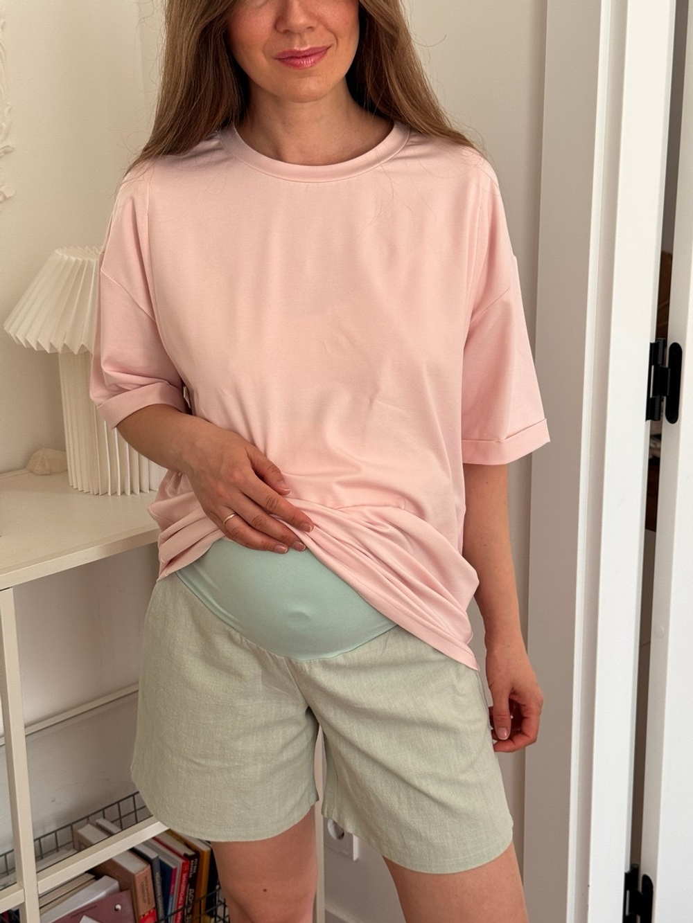 Шорты Summer из крапивы для беременных, Мятный