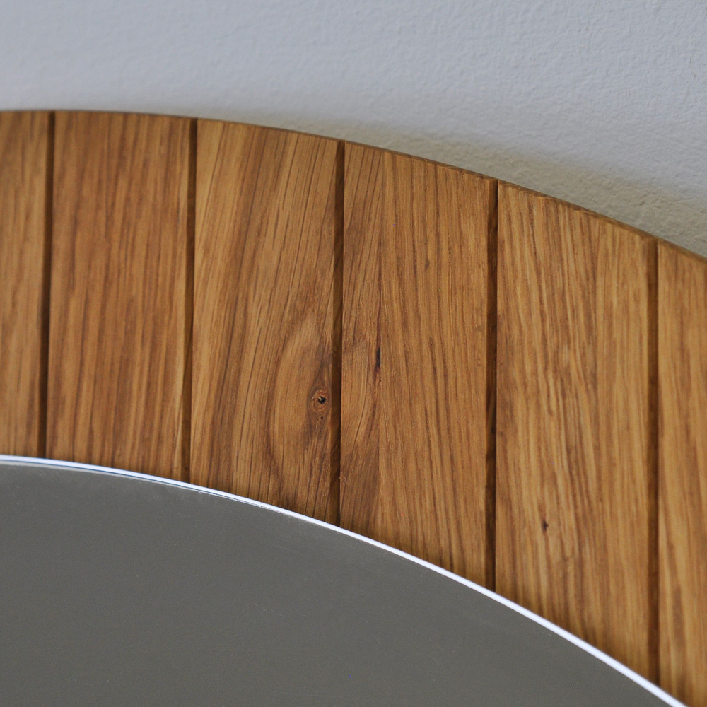 Зеркало настенное круглое, 81 81, Пиафорте, в раме, коричневое, Dipriz