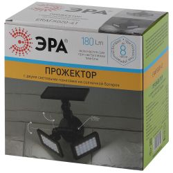 ERAFS020-41 ЭРА Фасадный светильник с двумя световыми панелями на солнечной батарее,2х24LED,180lm | Фасадная декоративная подсветка