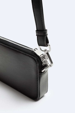 ZARA ЧЕХОЛ ДЛЯ МОБИЛЬНОГО ТЕЛЕФОНА, С ПЛЕЧЕВЫМ РЕМНЕМ, ЧЕРНЫЙ