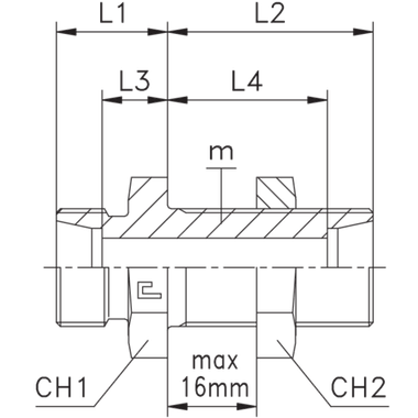 Соединение PD DS06 14х1.5 (корпус)