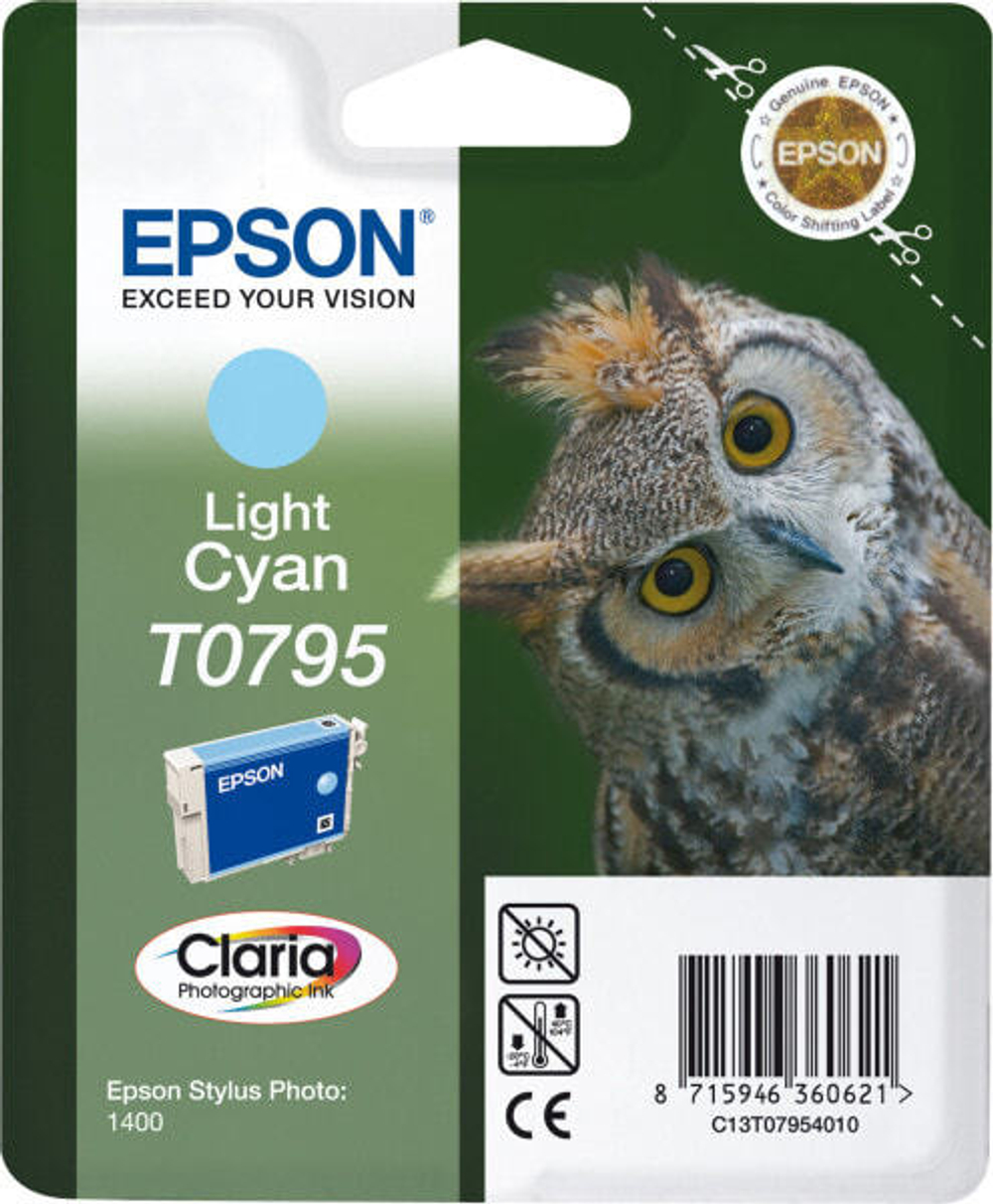 Epson Owl T0795 струйный картридж 1 шт Подлинный Светло-голубой C13T07954020