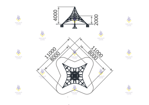 Пирамида 8м